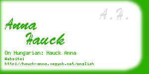 anna hauck business card